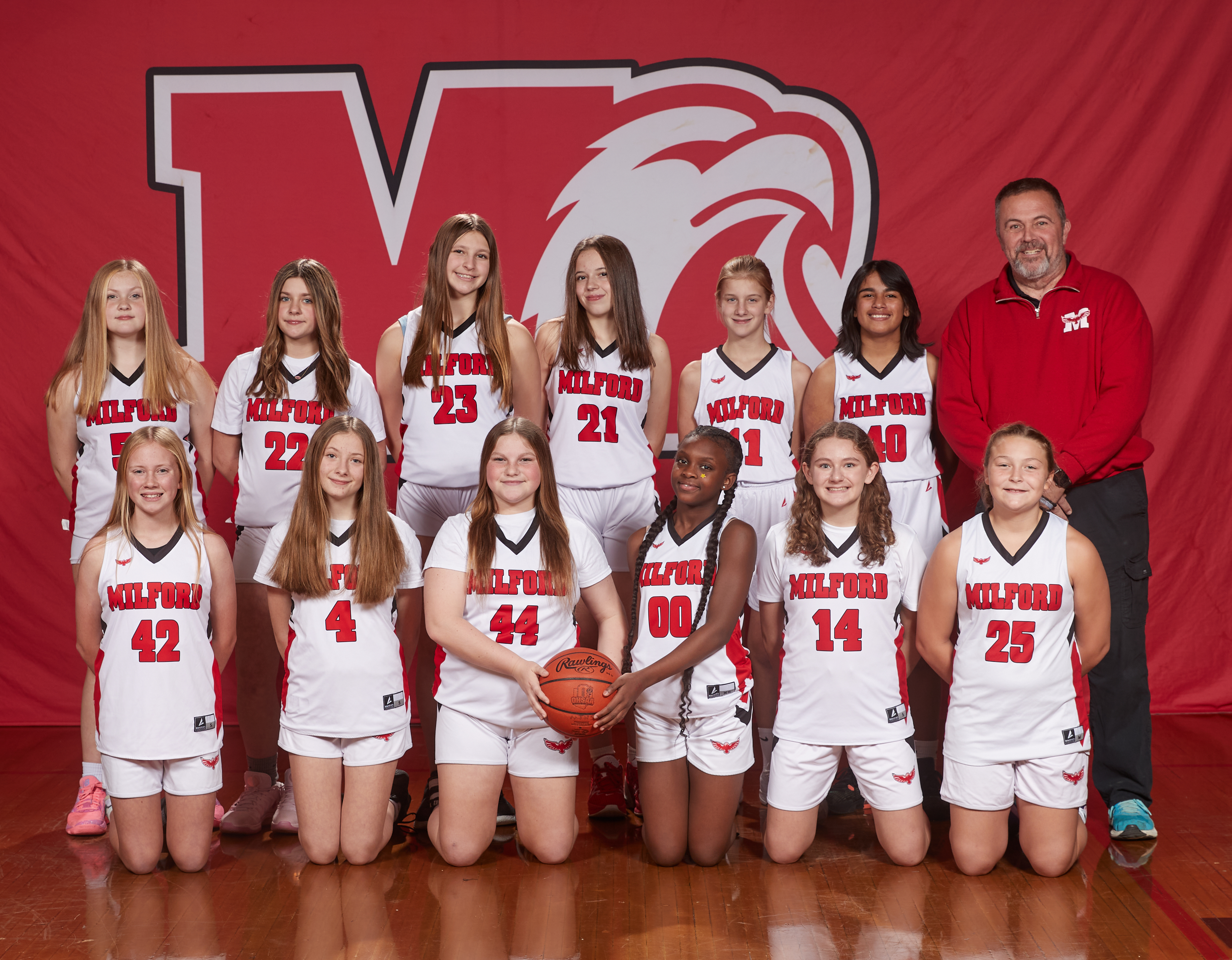 2024-25 Girls 7th Grade White Basketball