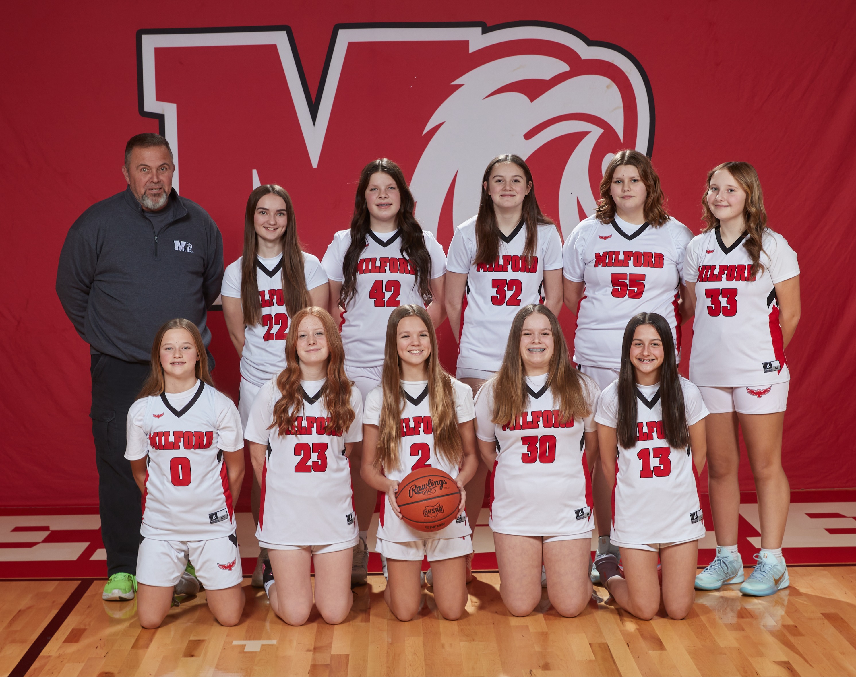 2024-25 Girls 7th Grade White Basketball