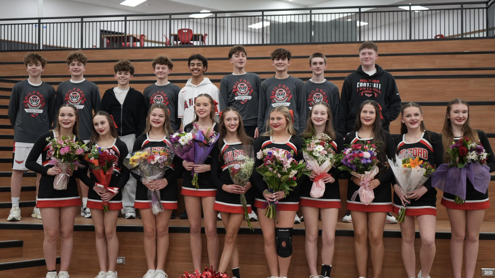 Basketball boys and cheer