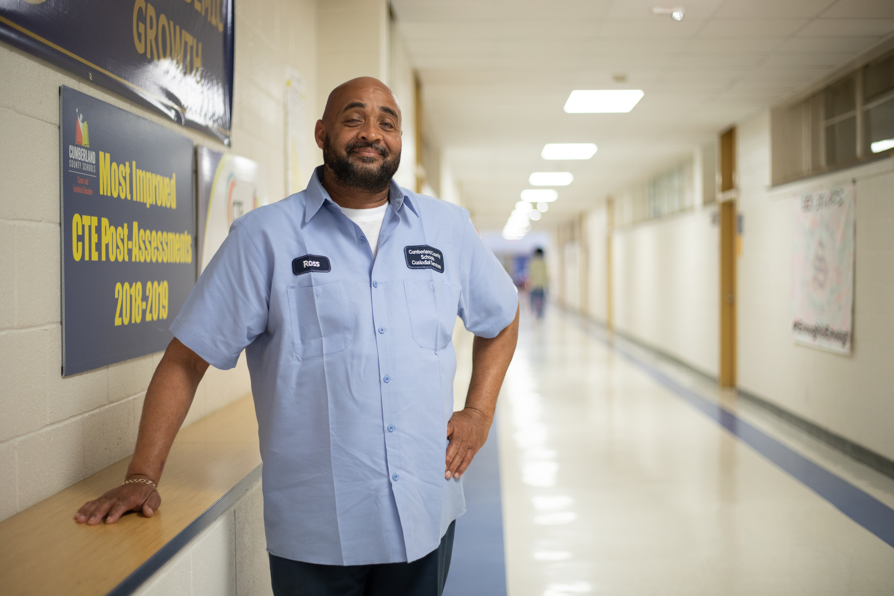 Custodian in hall