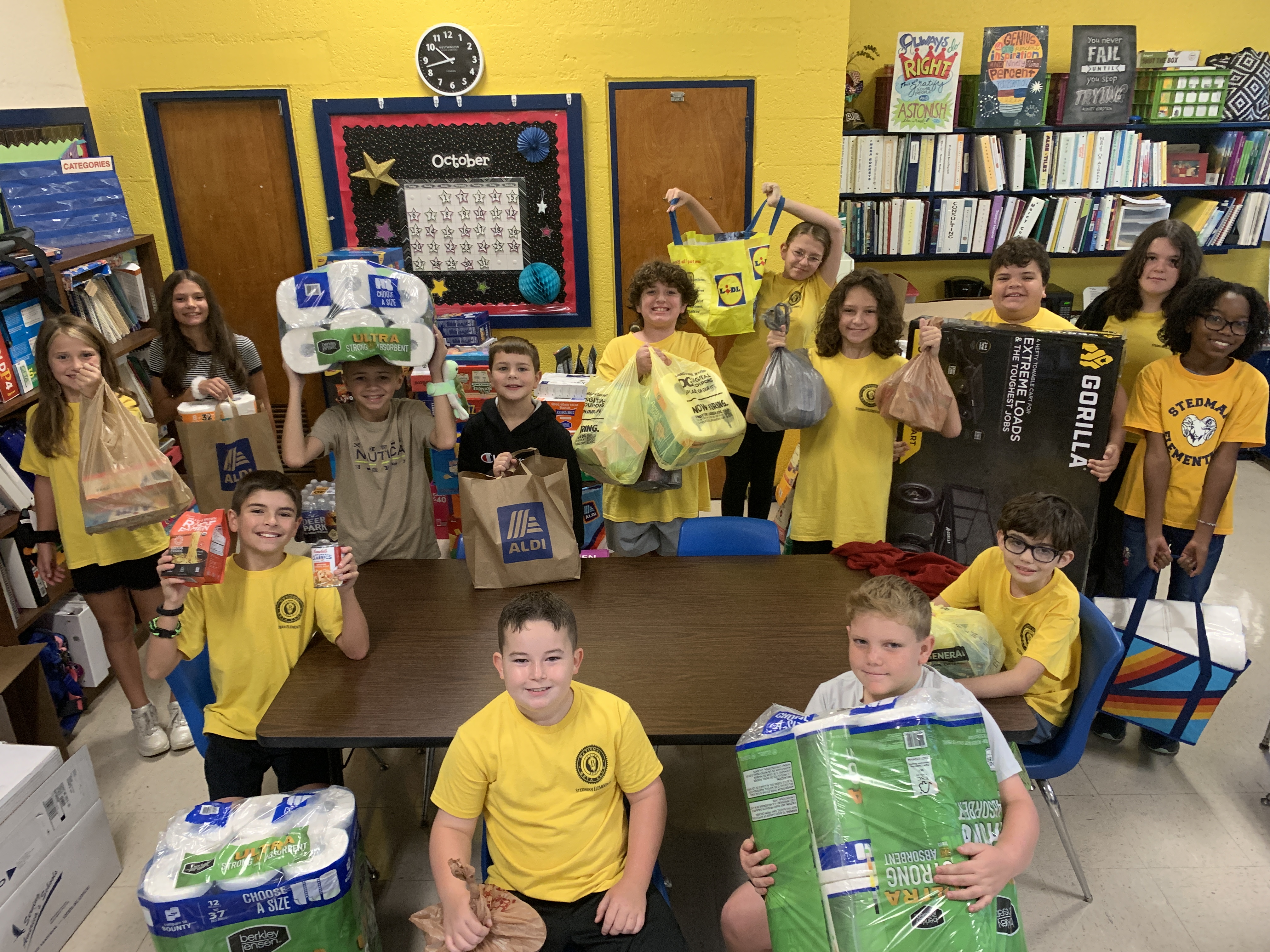 Students donating items for those impacted by Hurricane Helene