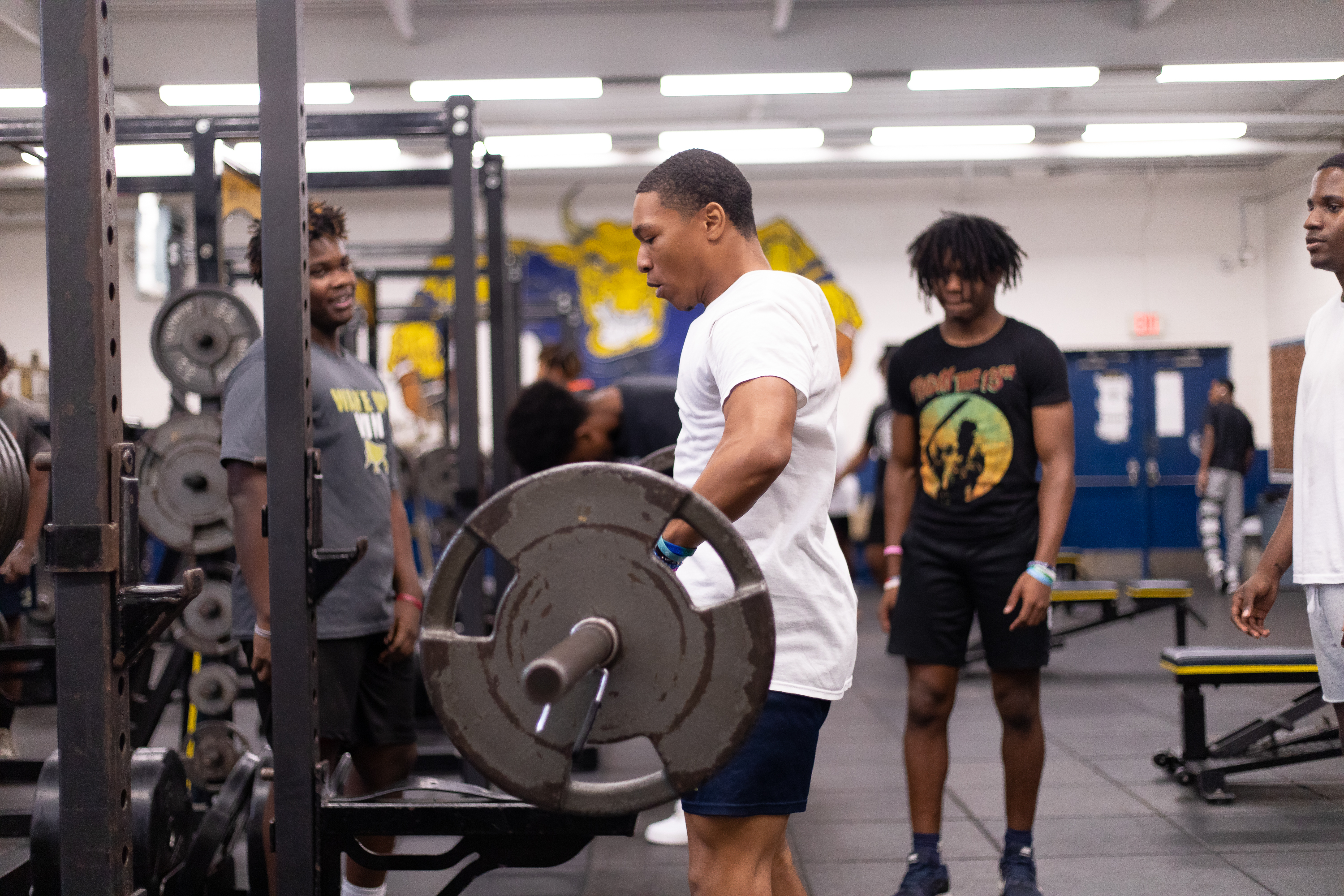 students in weight room