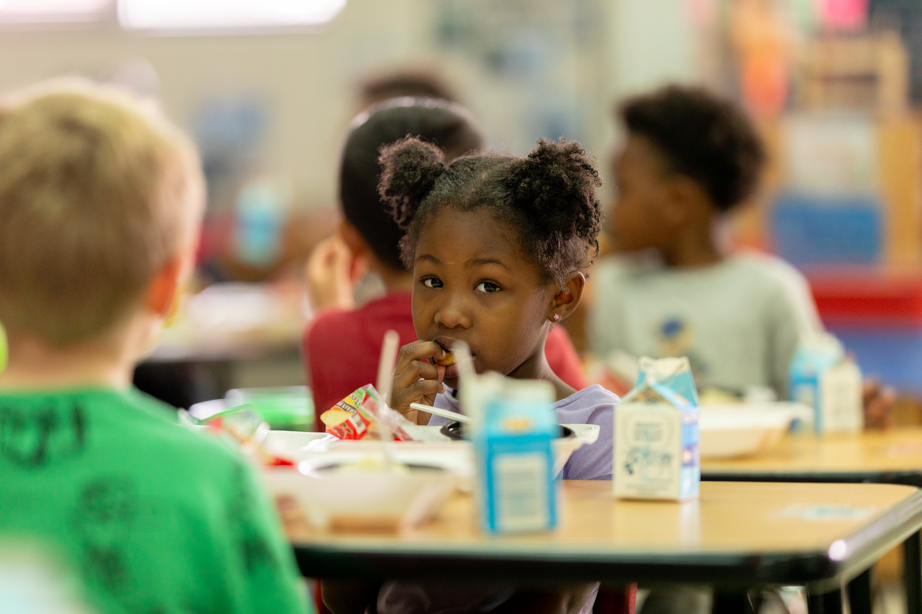 Child in cafeteria