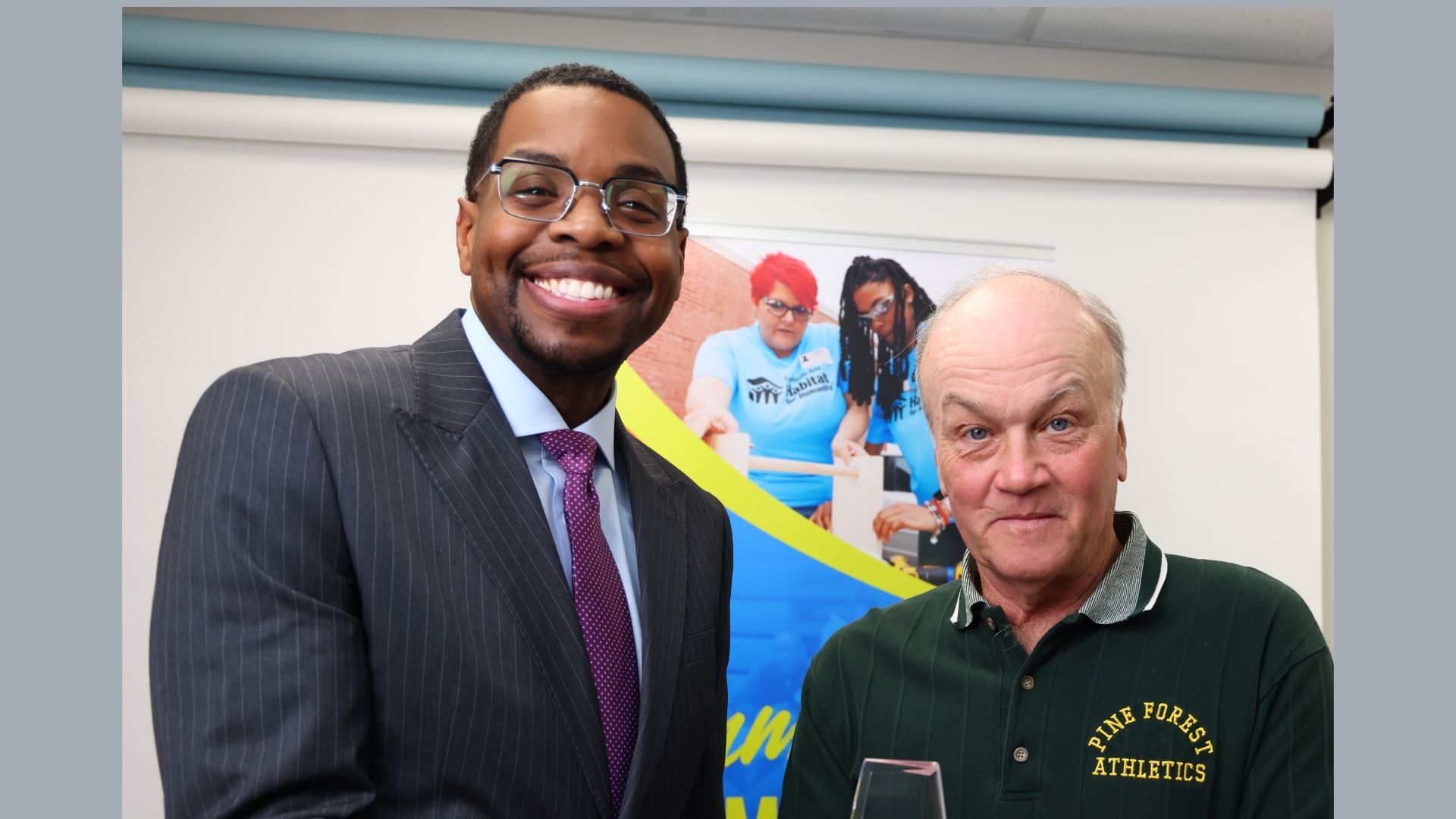 Dr. Lindsay Whitley, Associate Superintendent, Communications and Community Engagement with Mr. Tony Strickland