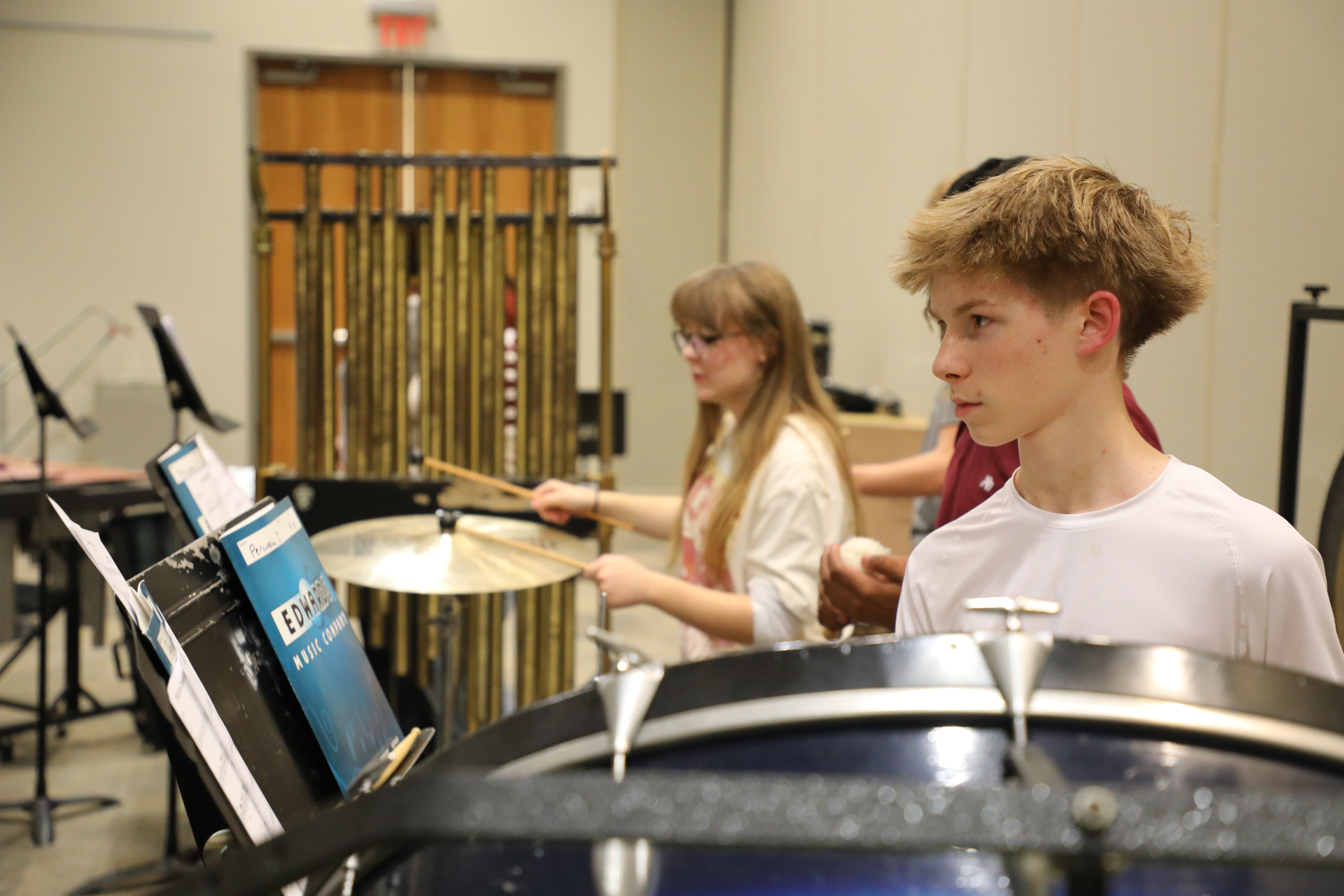 Students rehearsing at the all-count clinic