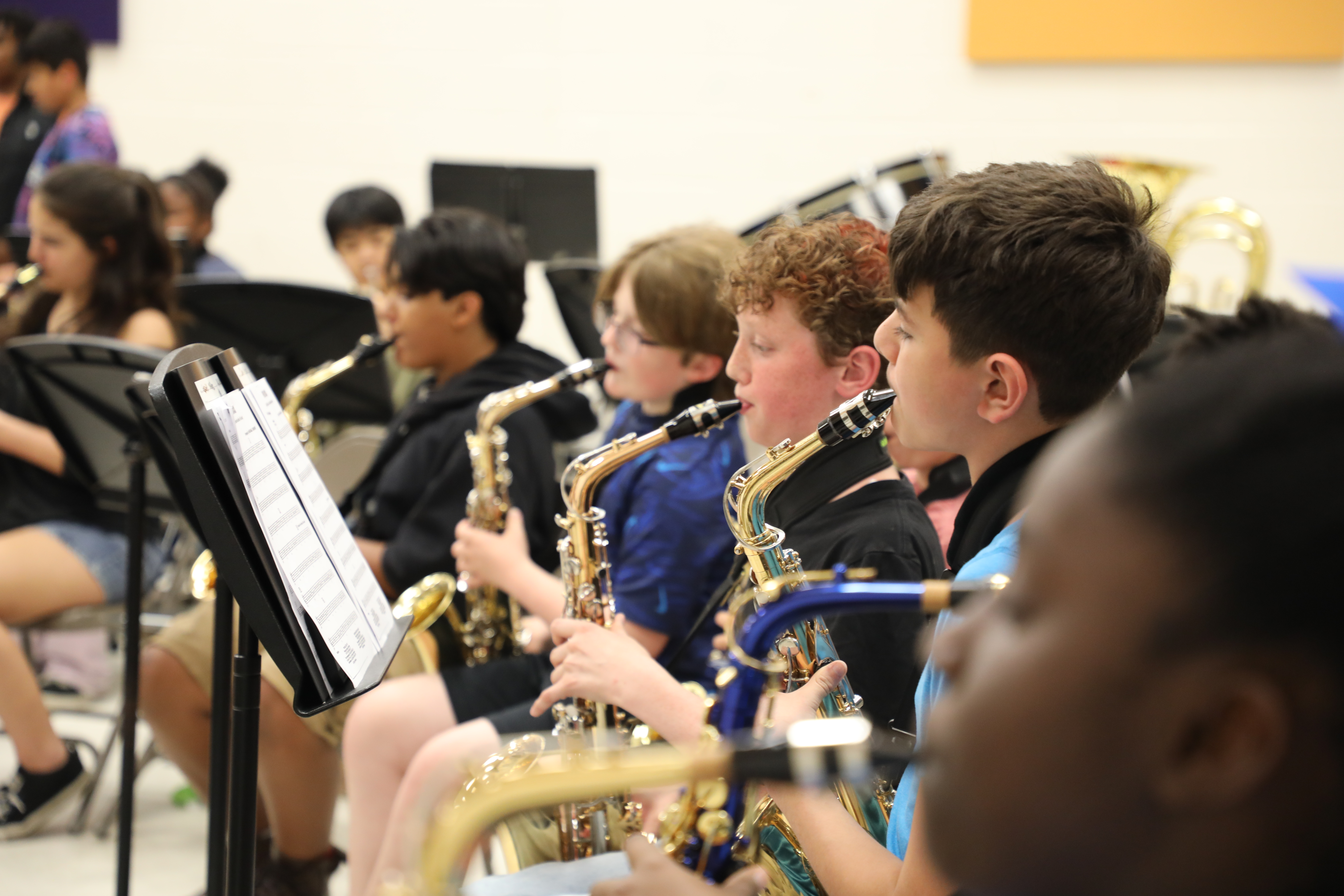 Students rehearsing at the all-count clinic