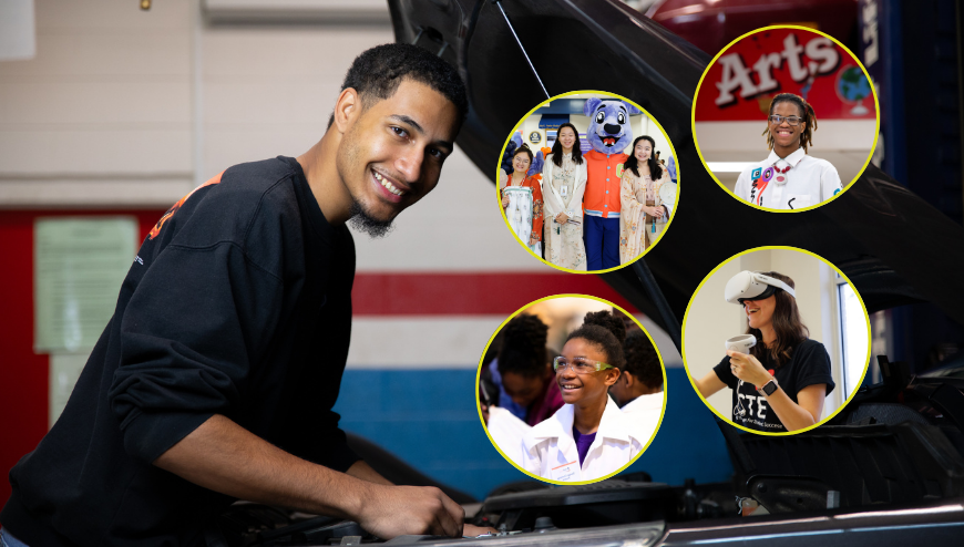 images of students centered around careers from the CCS Choice Programs