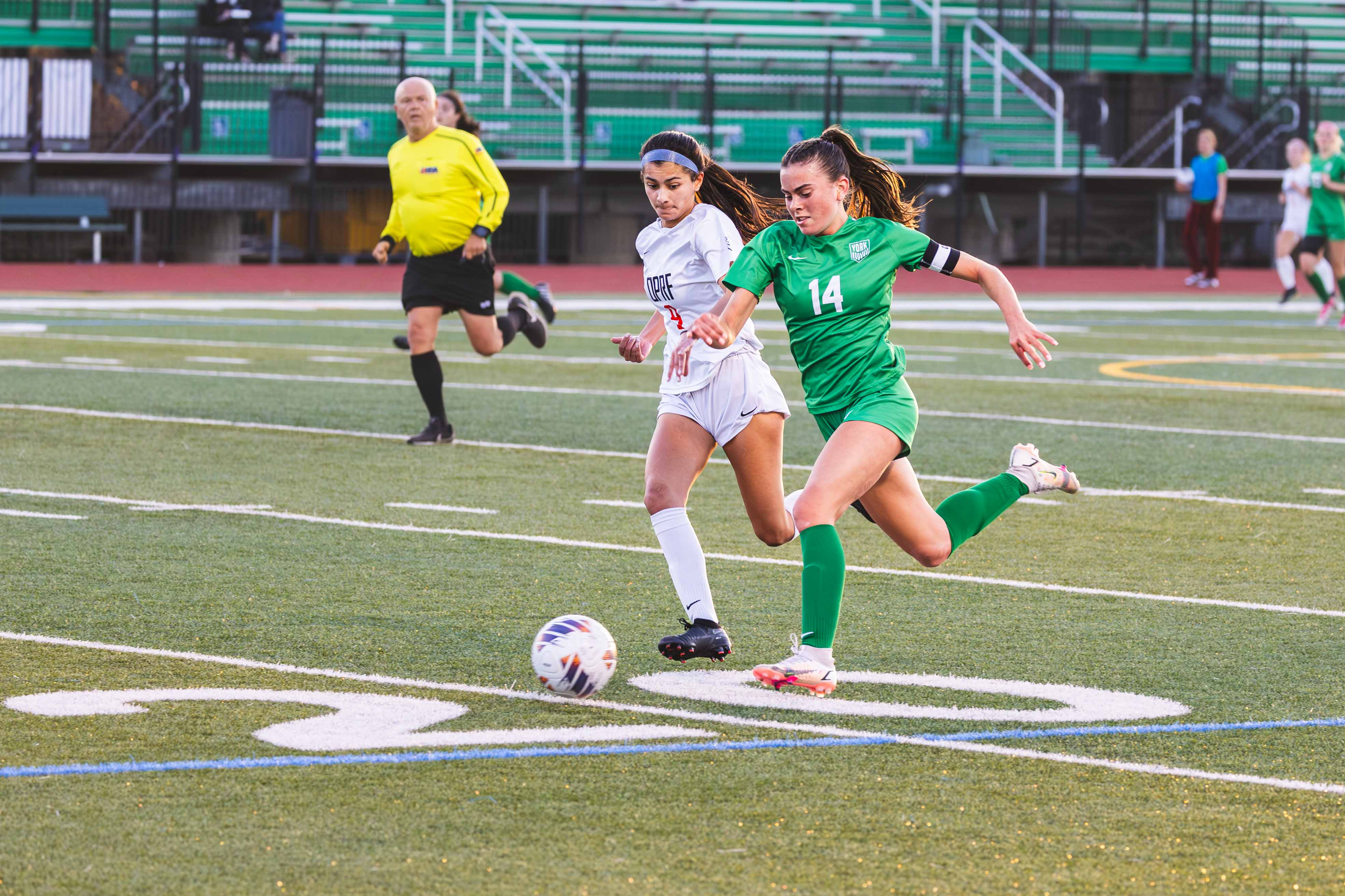 York Girls Soccer Action Photos