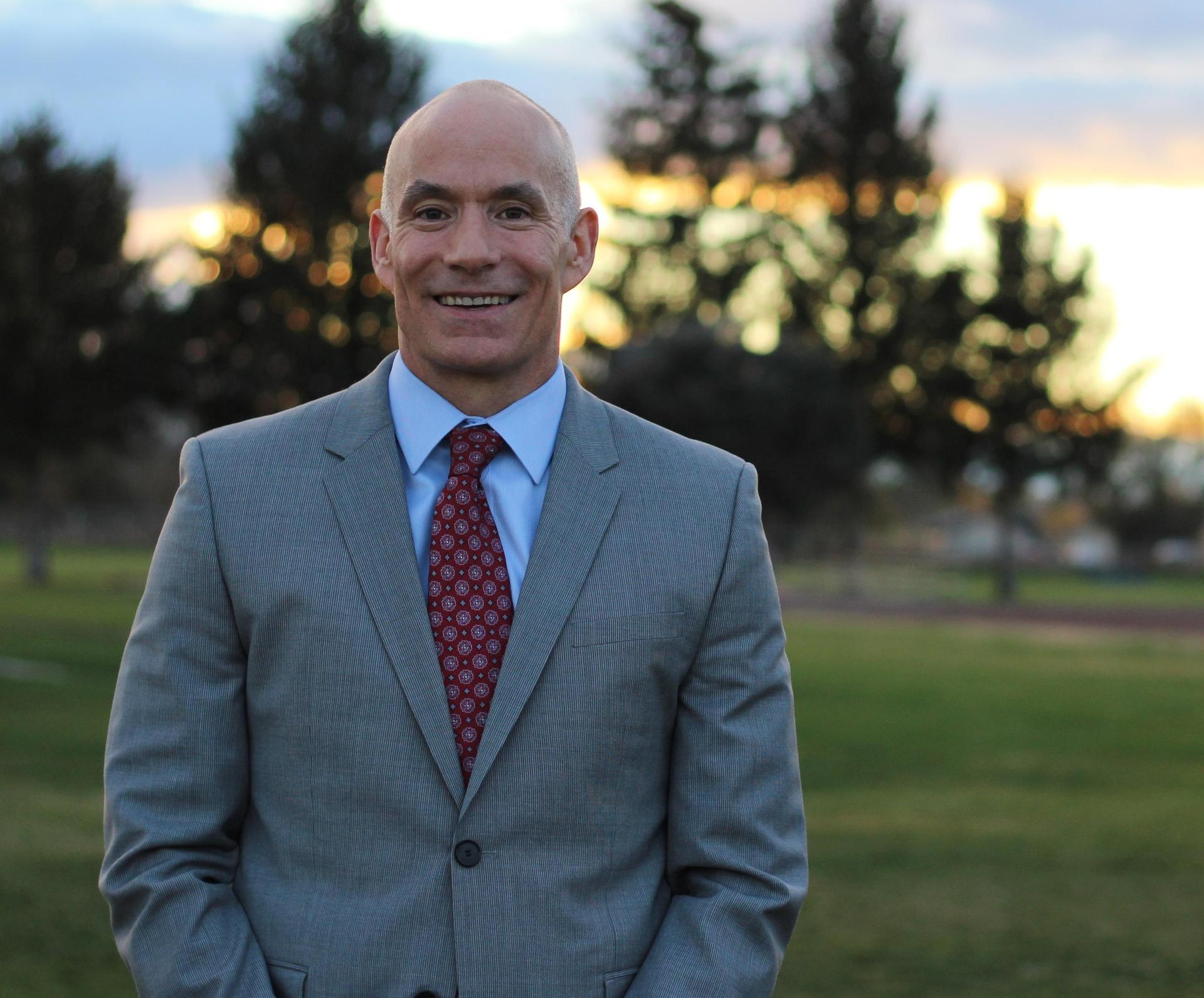 an image of Granger school district superintendent, Brian Hart, smiling