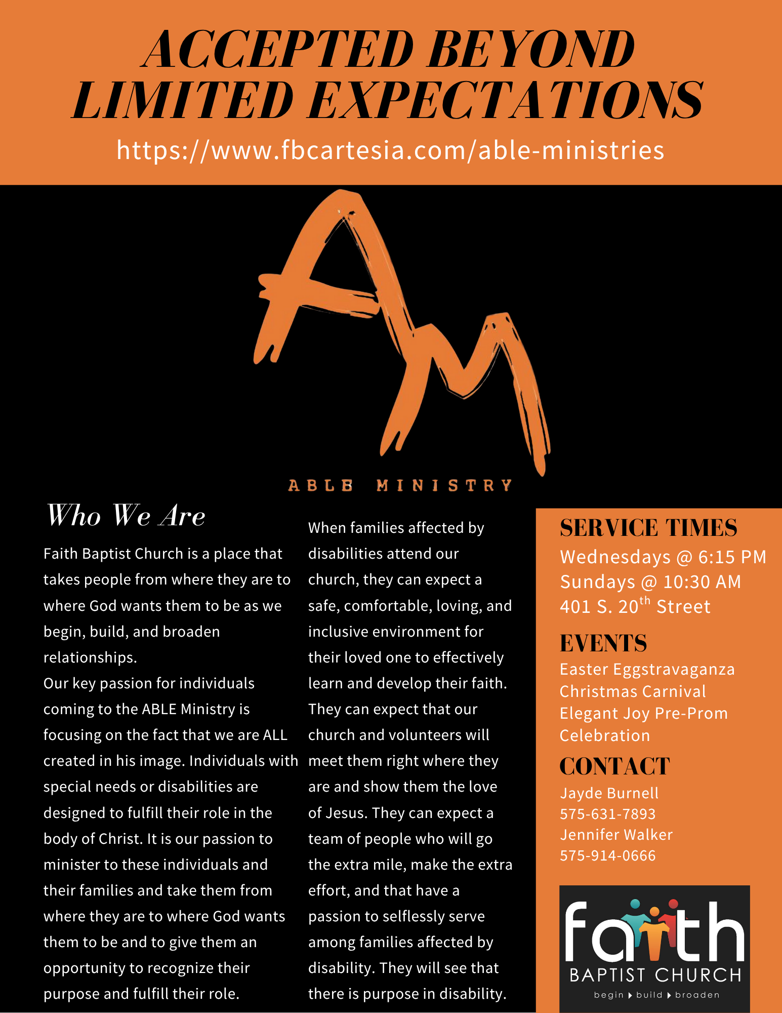 ABLE Ministry Flyer