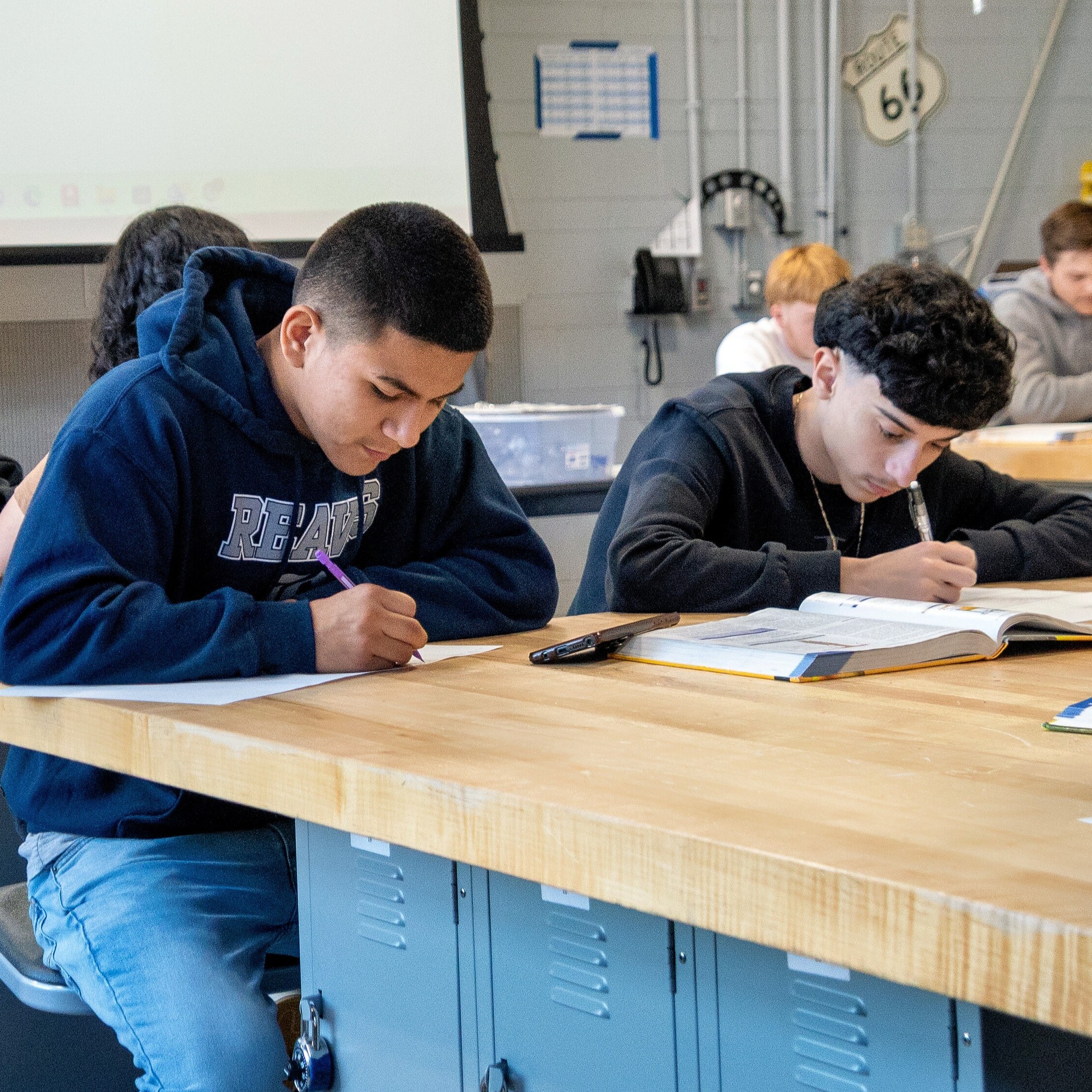 students in class