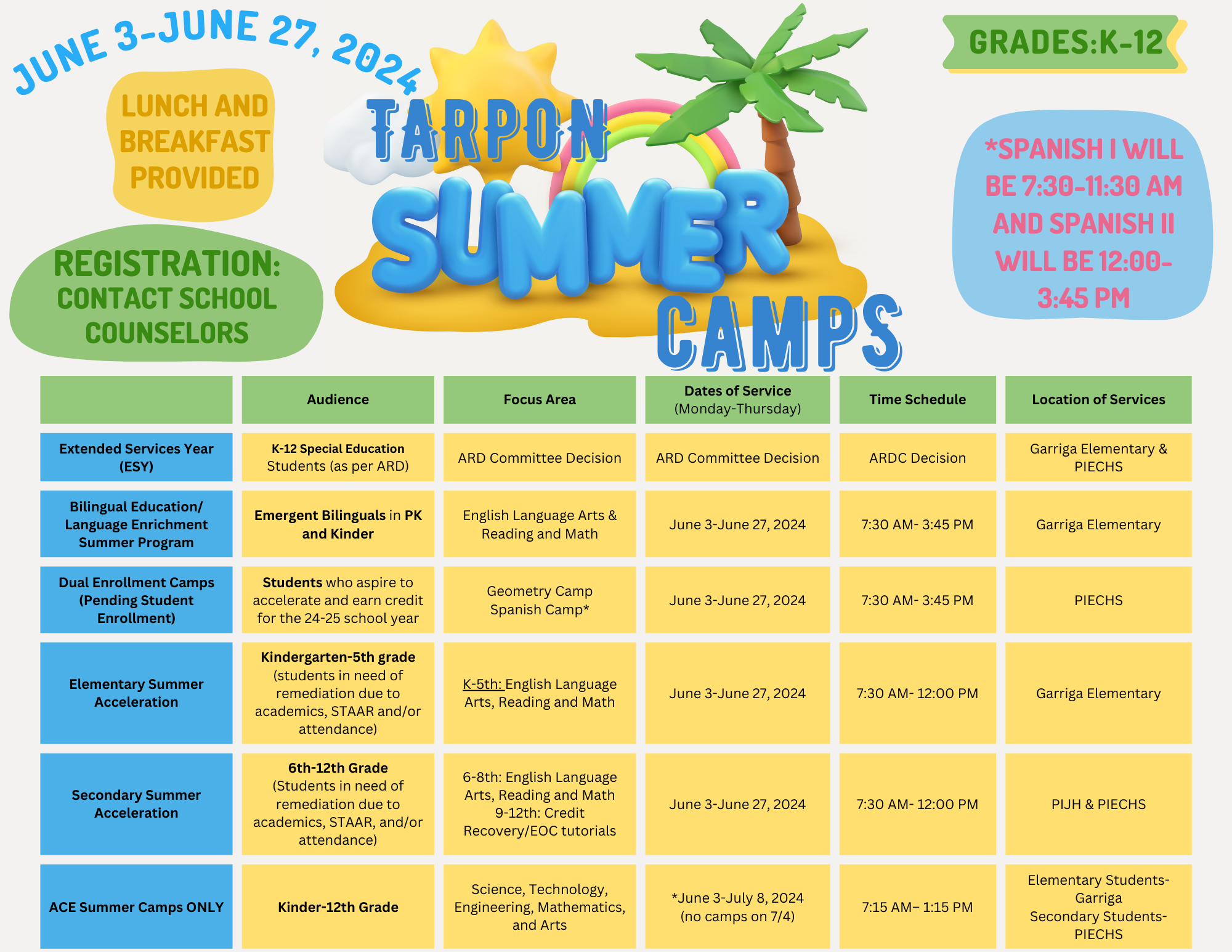 Tarpon Summer Camps