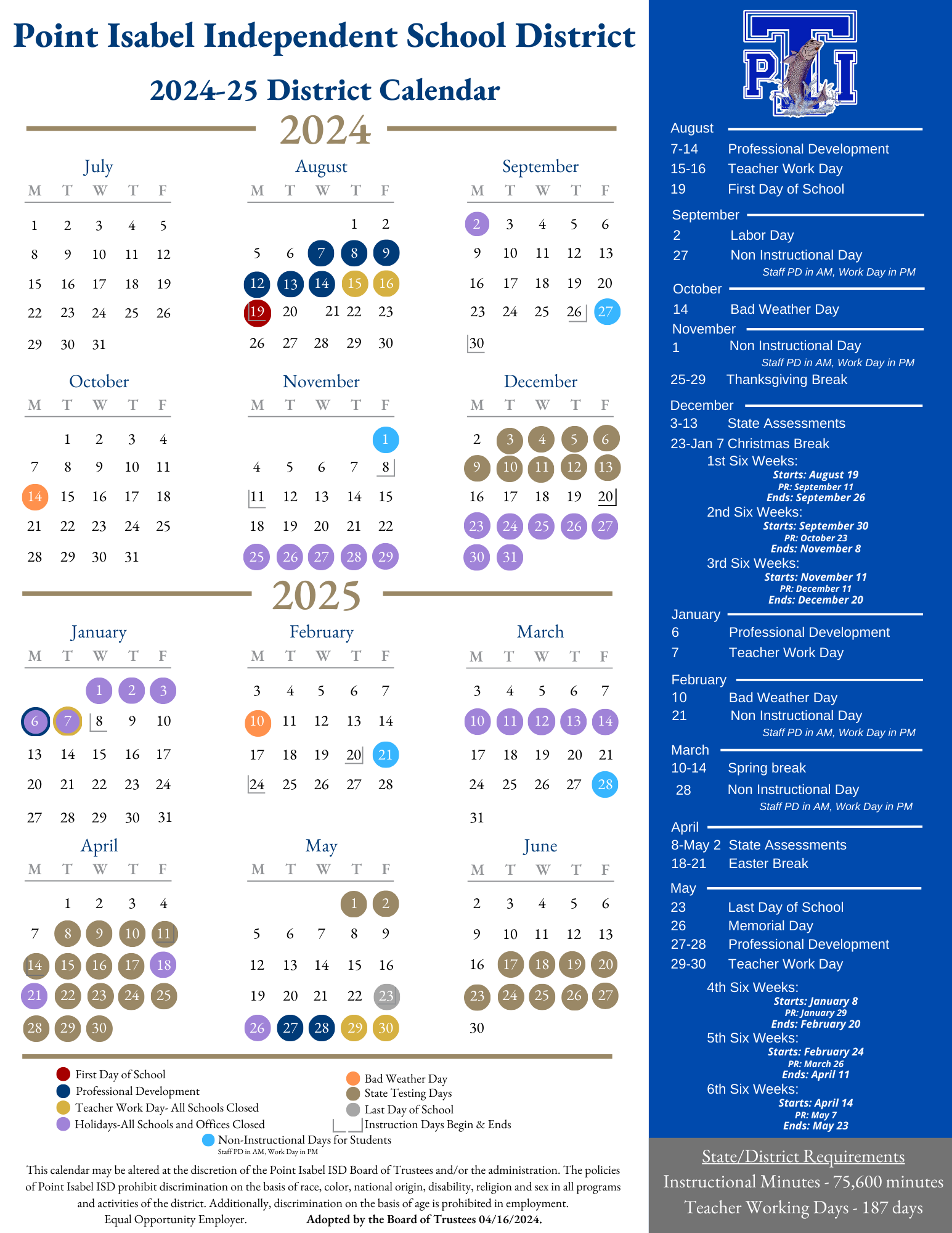 Academic Calendar