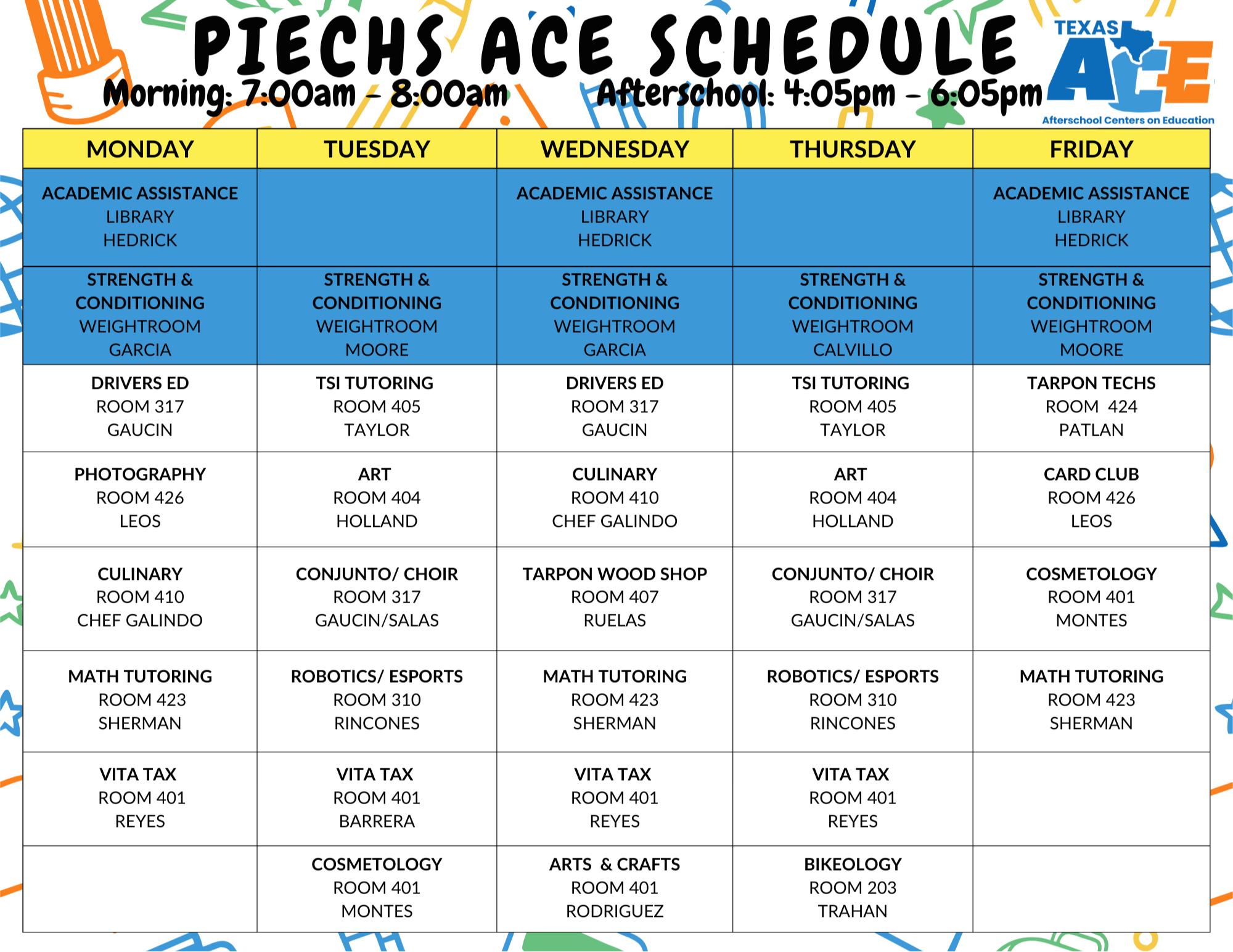 HS Schedule