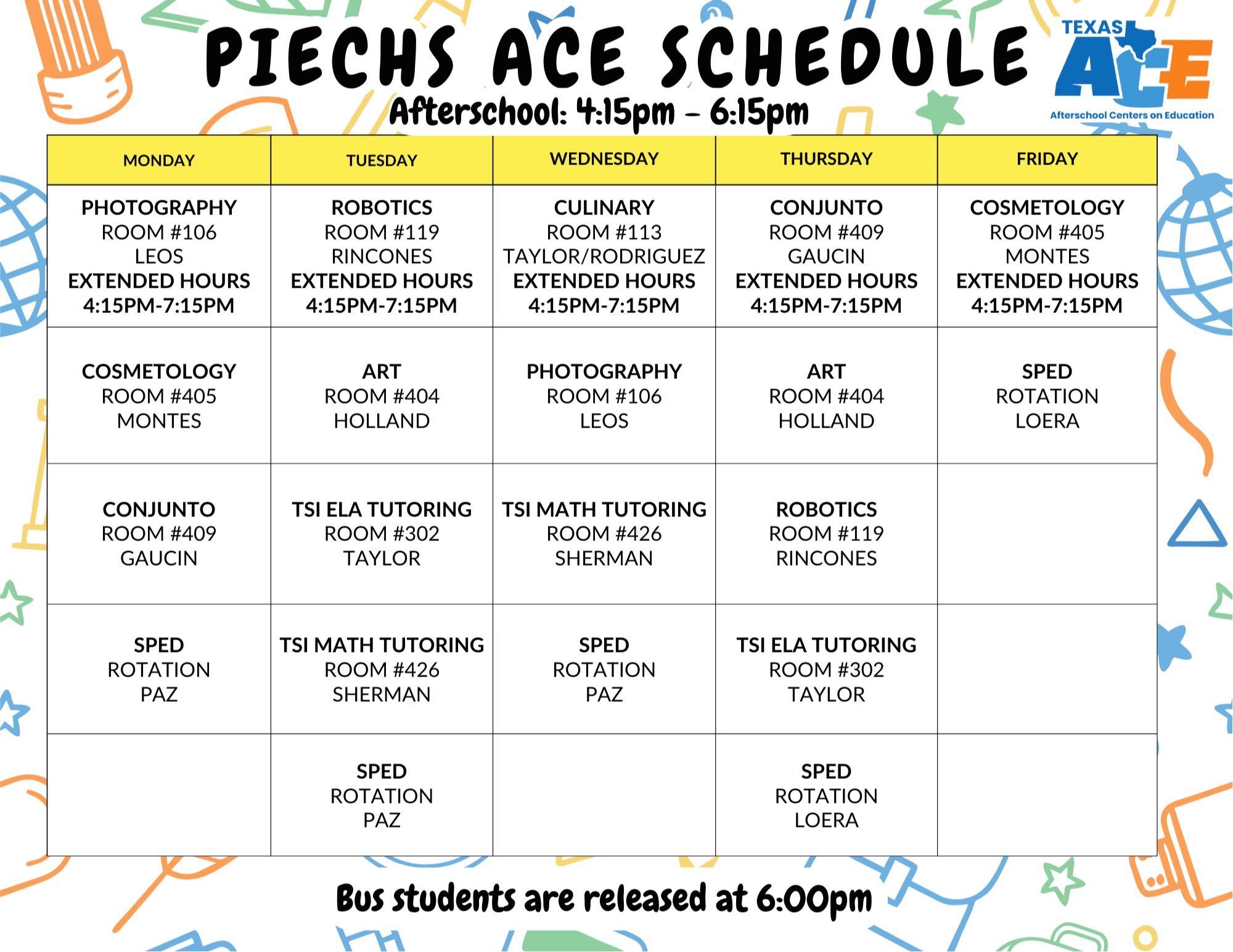 HS Schedule