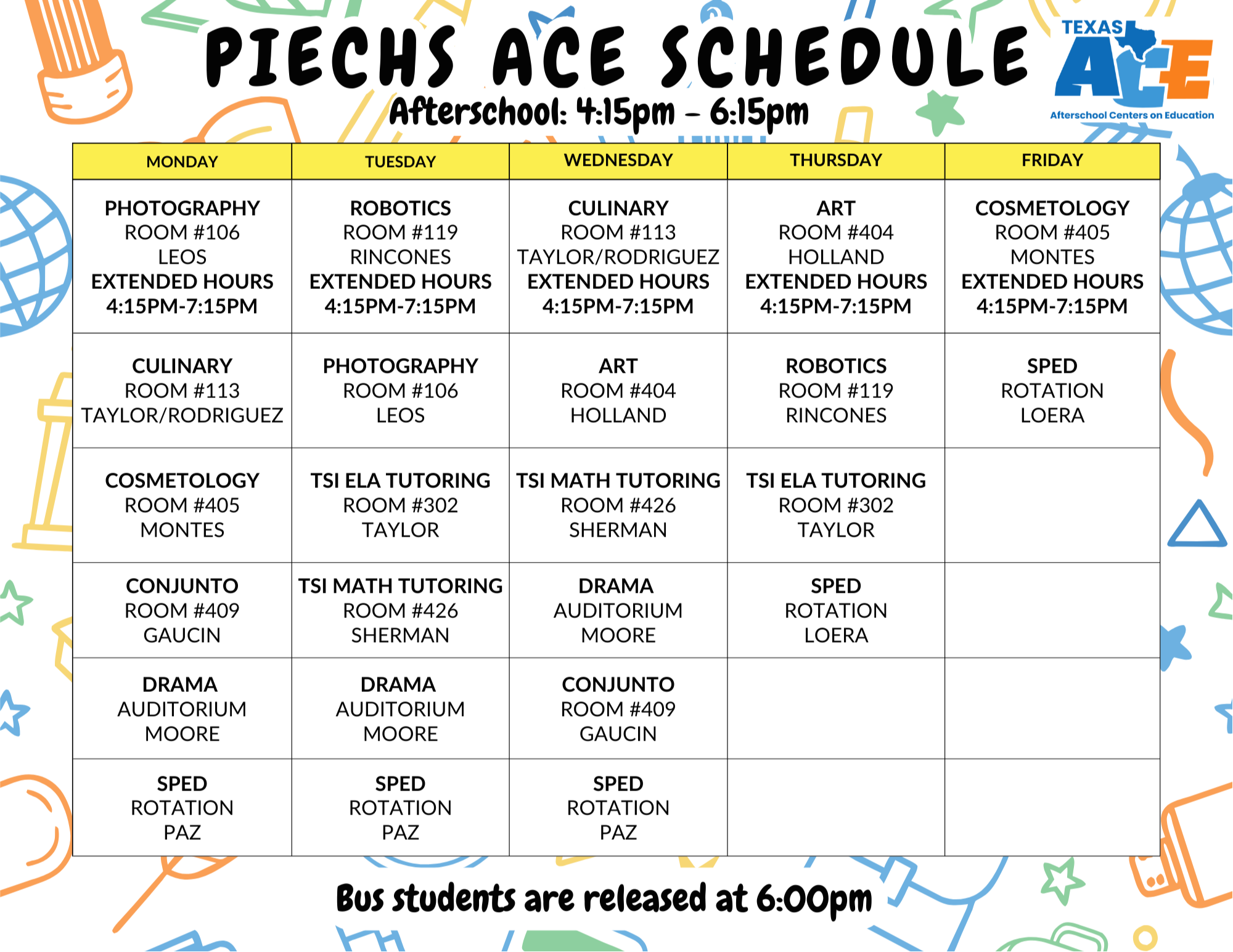HS Schedule