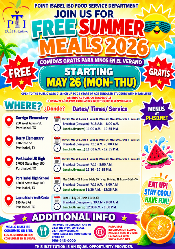 SUMMER MEALS 2026