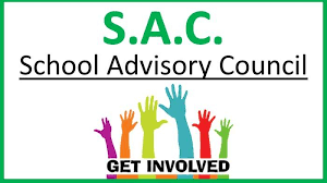 S.A.C School logo - drawing of hands in the air 