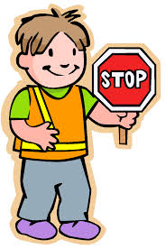 drawing of a man holding a stop sign 