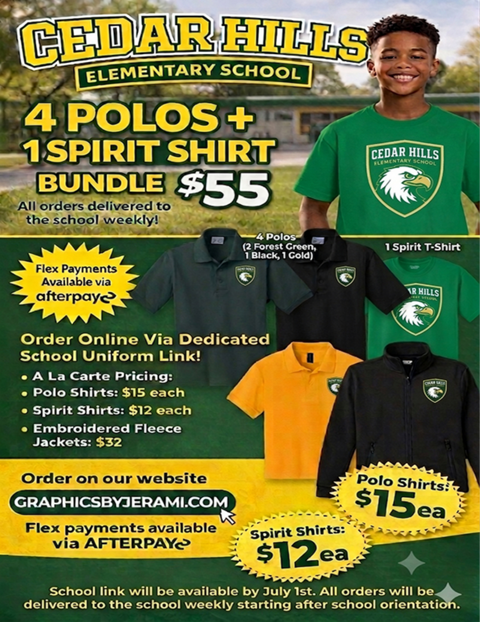 Uniform flyer with bundle prices