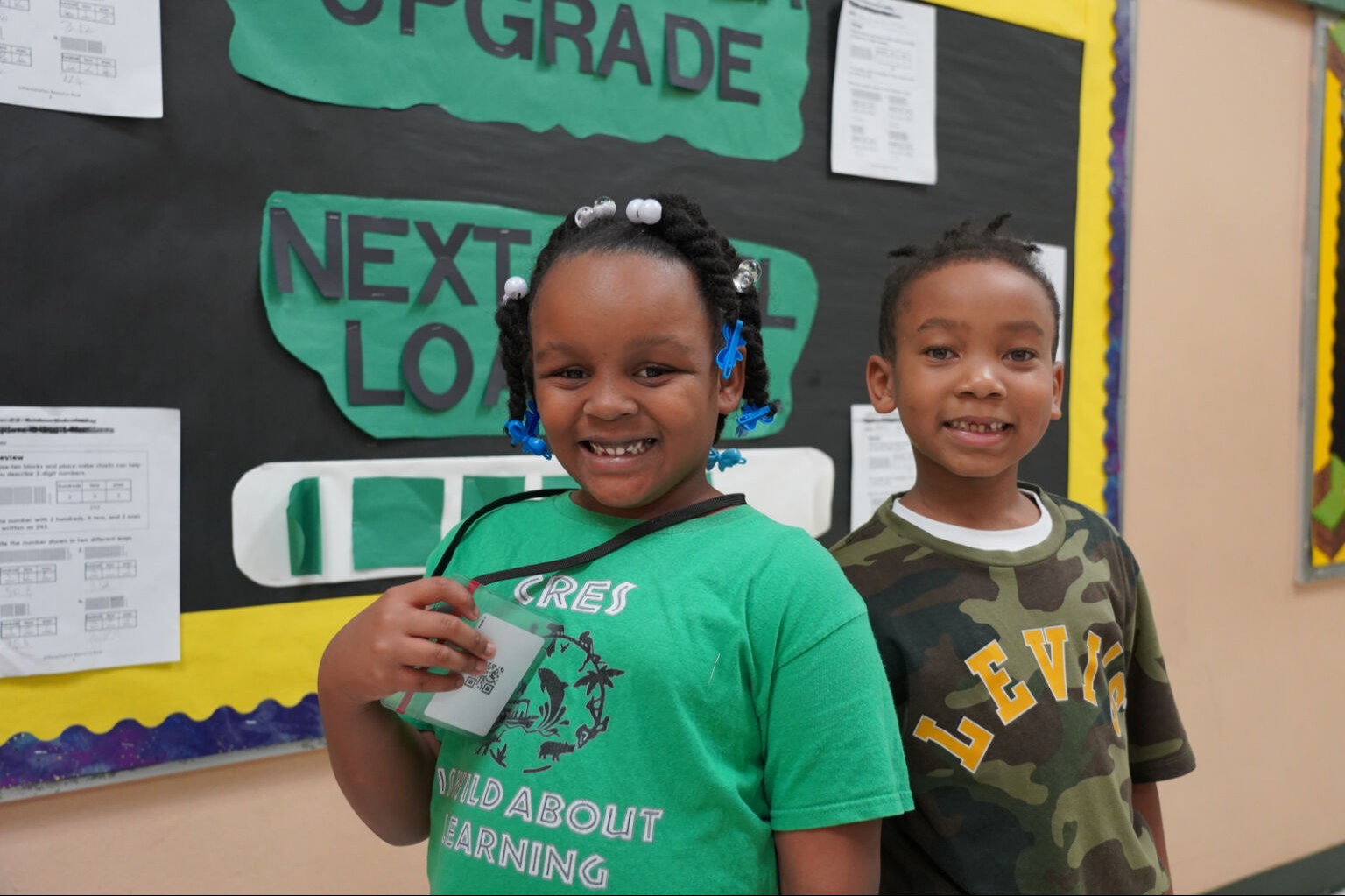 Students smiling at the camera