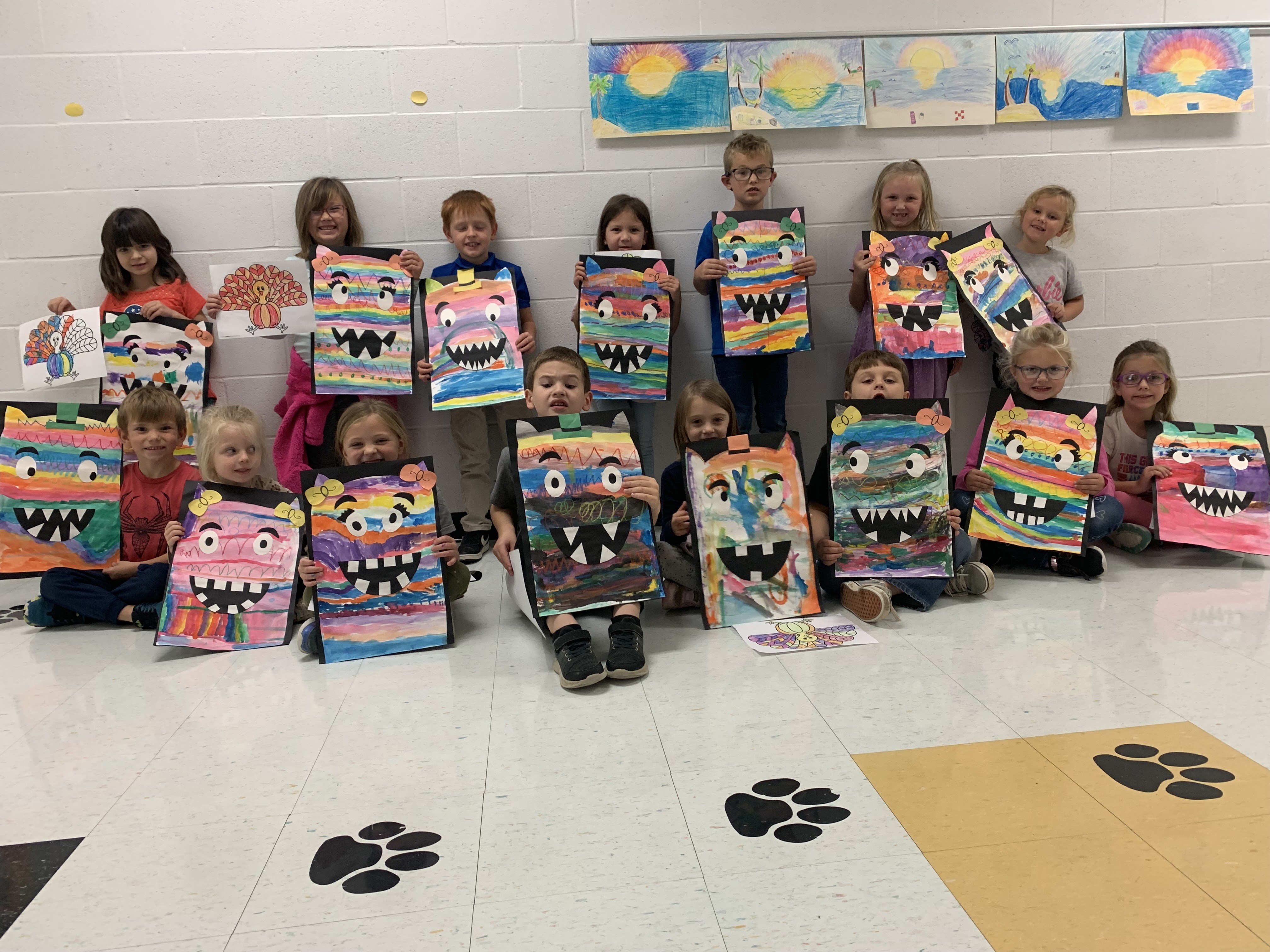 Kindergarten line monsters