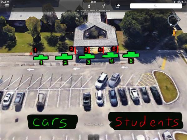 Satellite picture outside of crown point elementary