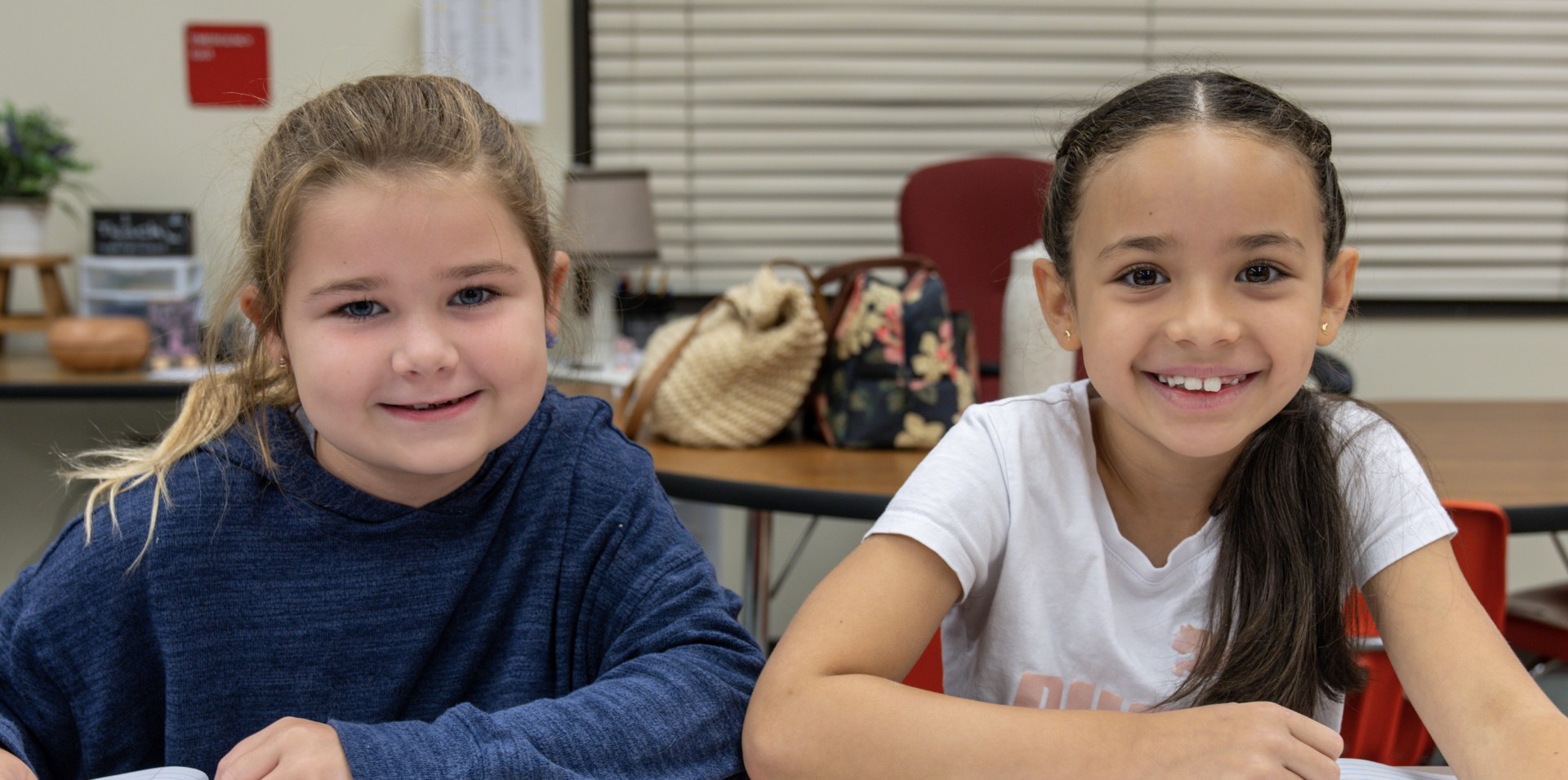 happy students at school