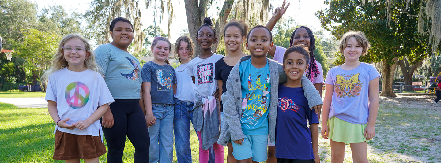 students outside