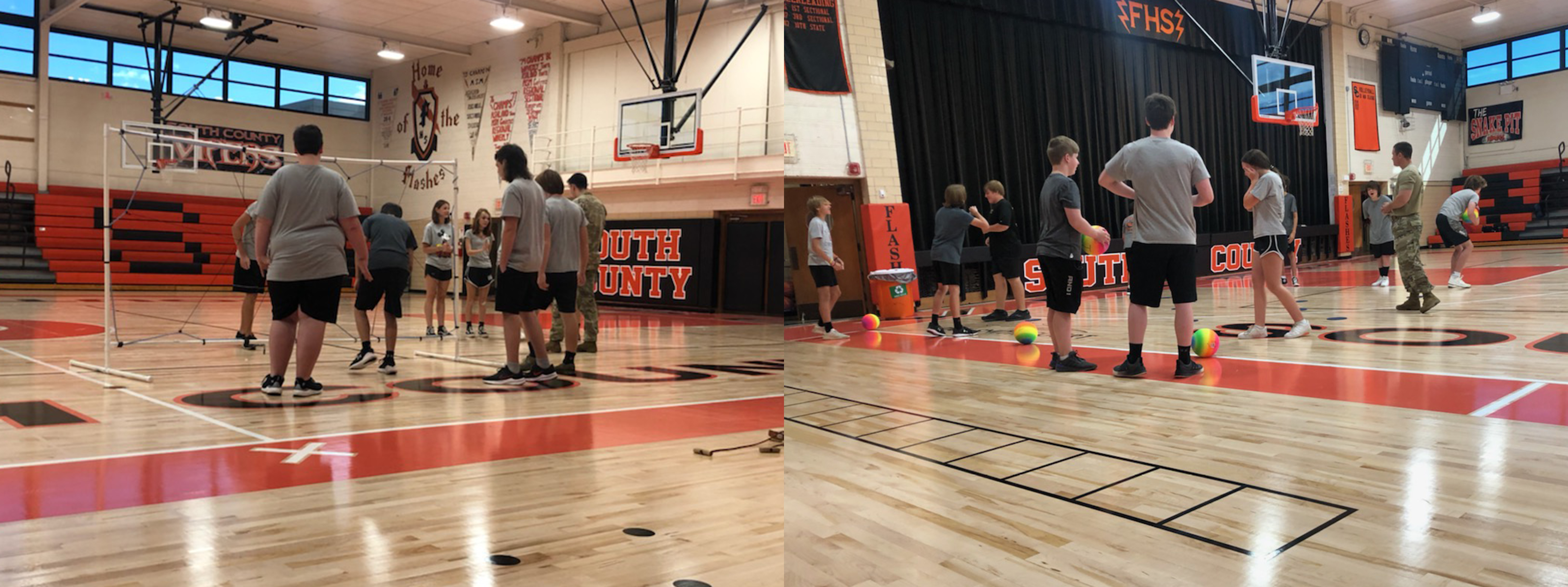 Physical conditioning class with Army recruiters. Working on team building!