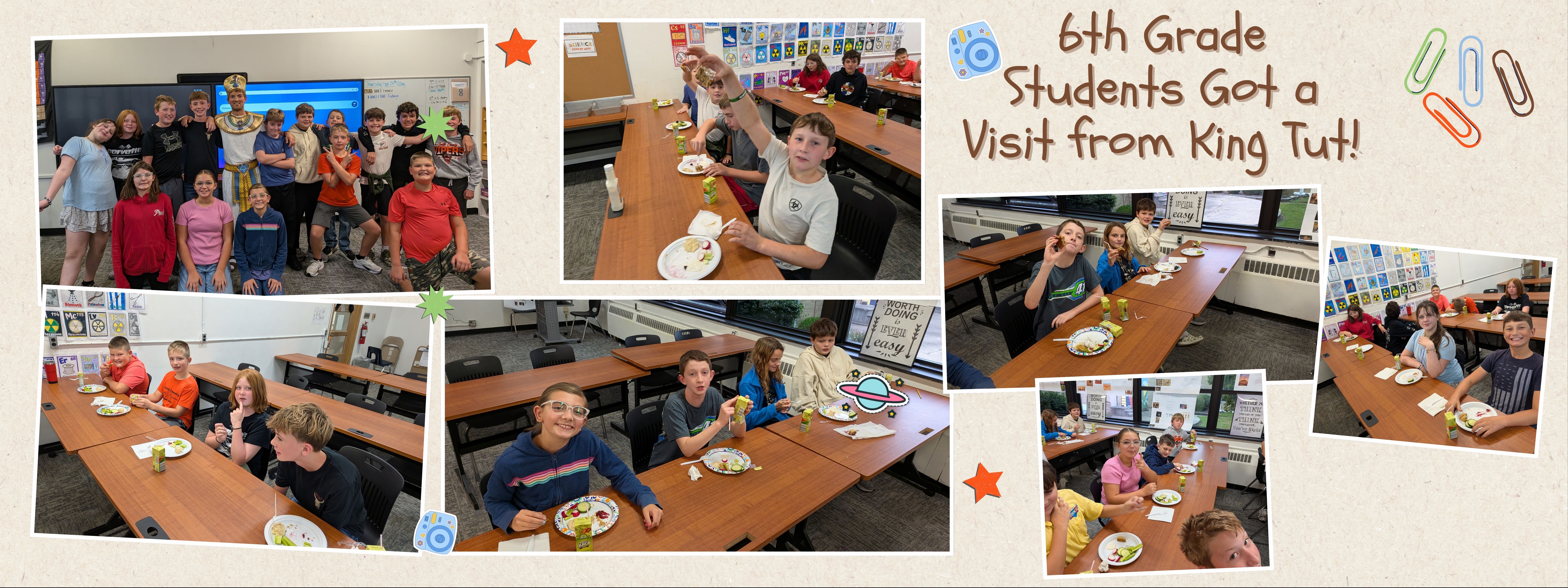 students get a visit from King Tut!