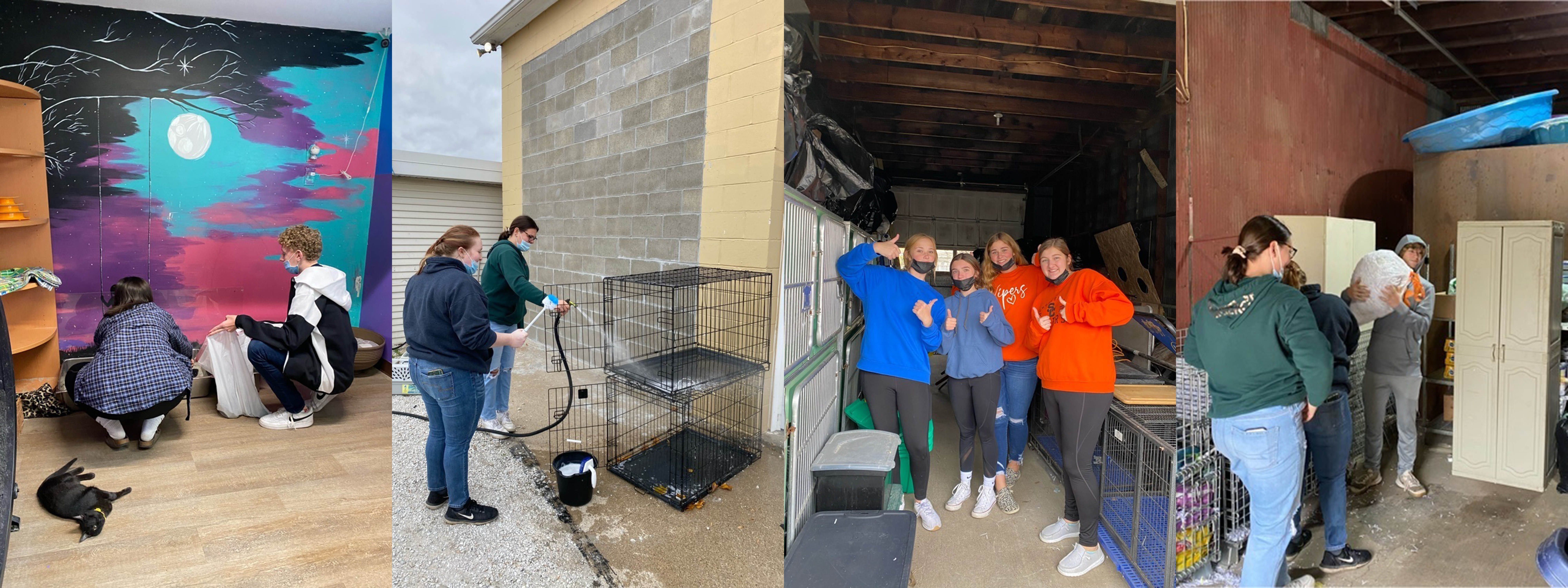 HS Community Health class serving the community
