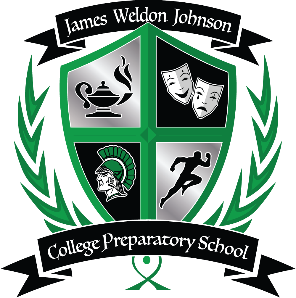 Logo with four quadrants, one each featuring a lamp, masks, helmet, and runner, all within a green shield, on black background.