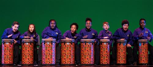 Kids playing drums