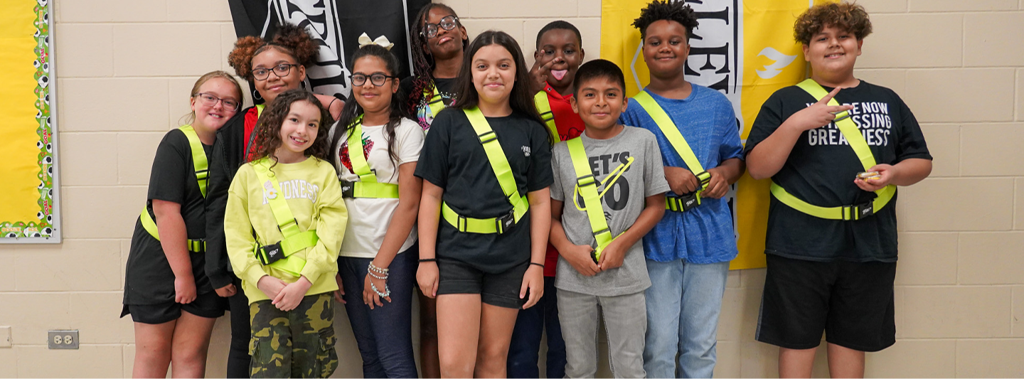 students in hallway