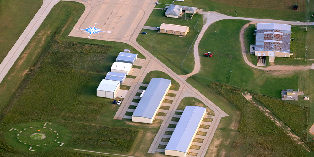 Ariel view of Clyde Cessna Field 