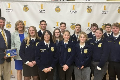 Future Farmers of America students from TFHS pose for a picture.