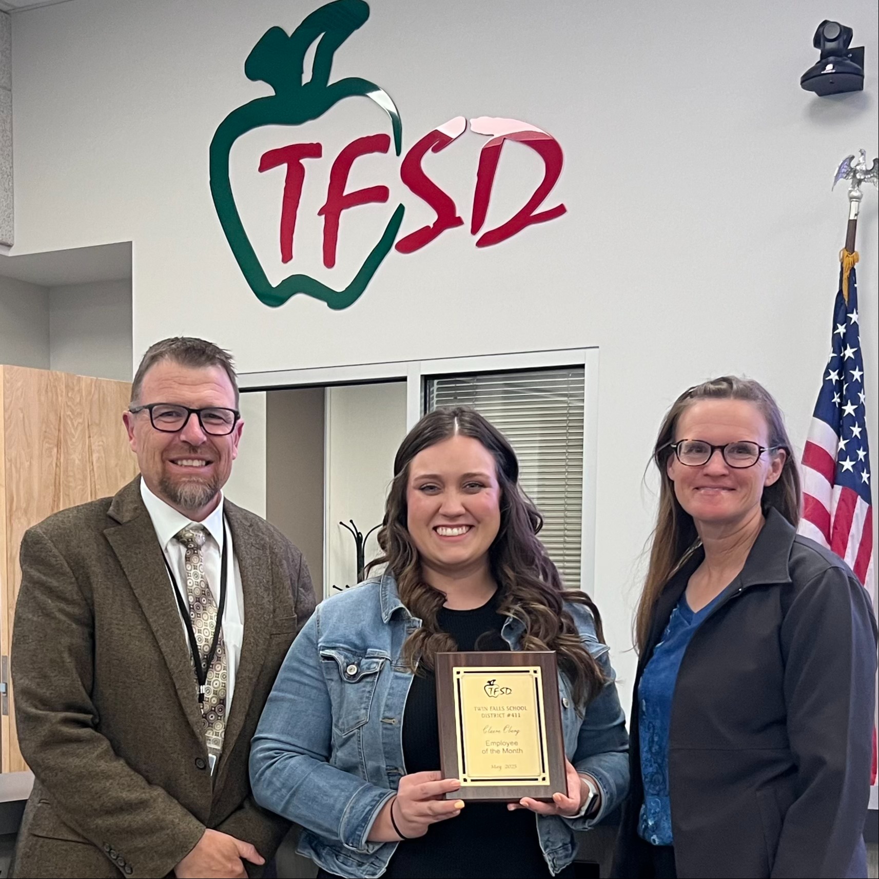 Classified Employee of the Month  Claire Oberg.