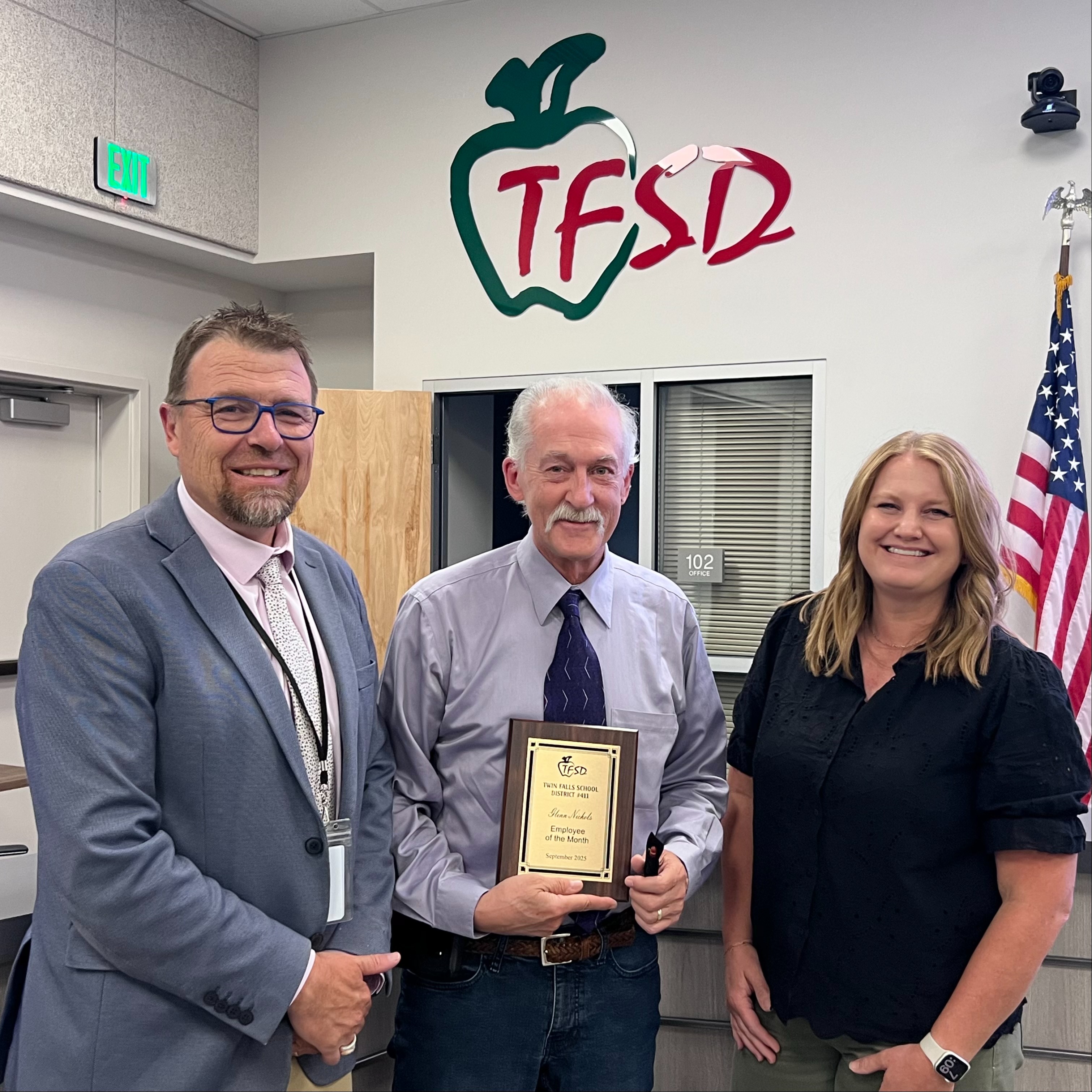 September Employee of the month Glenn Nichols