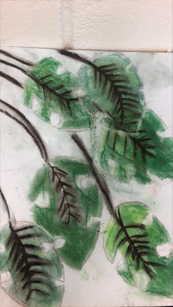 leaves drawing