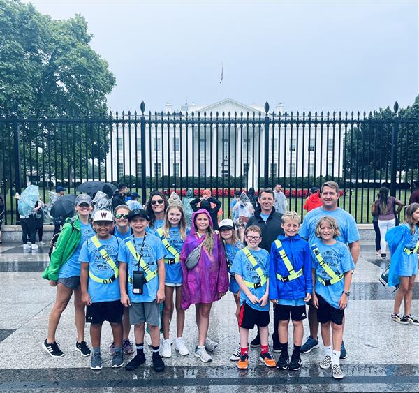 Students visiting the white house