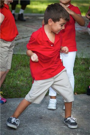 Kid having fun