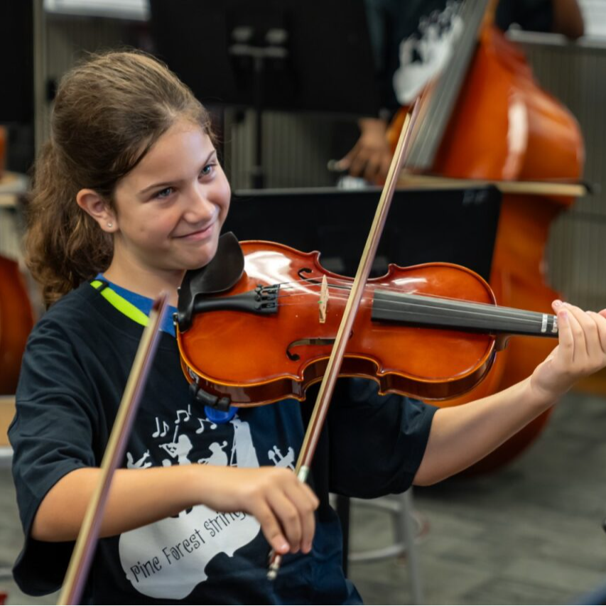 Girl playing the violin