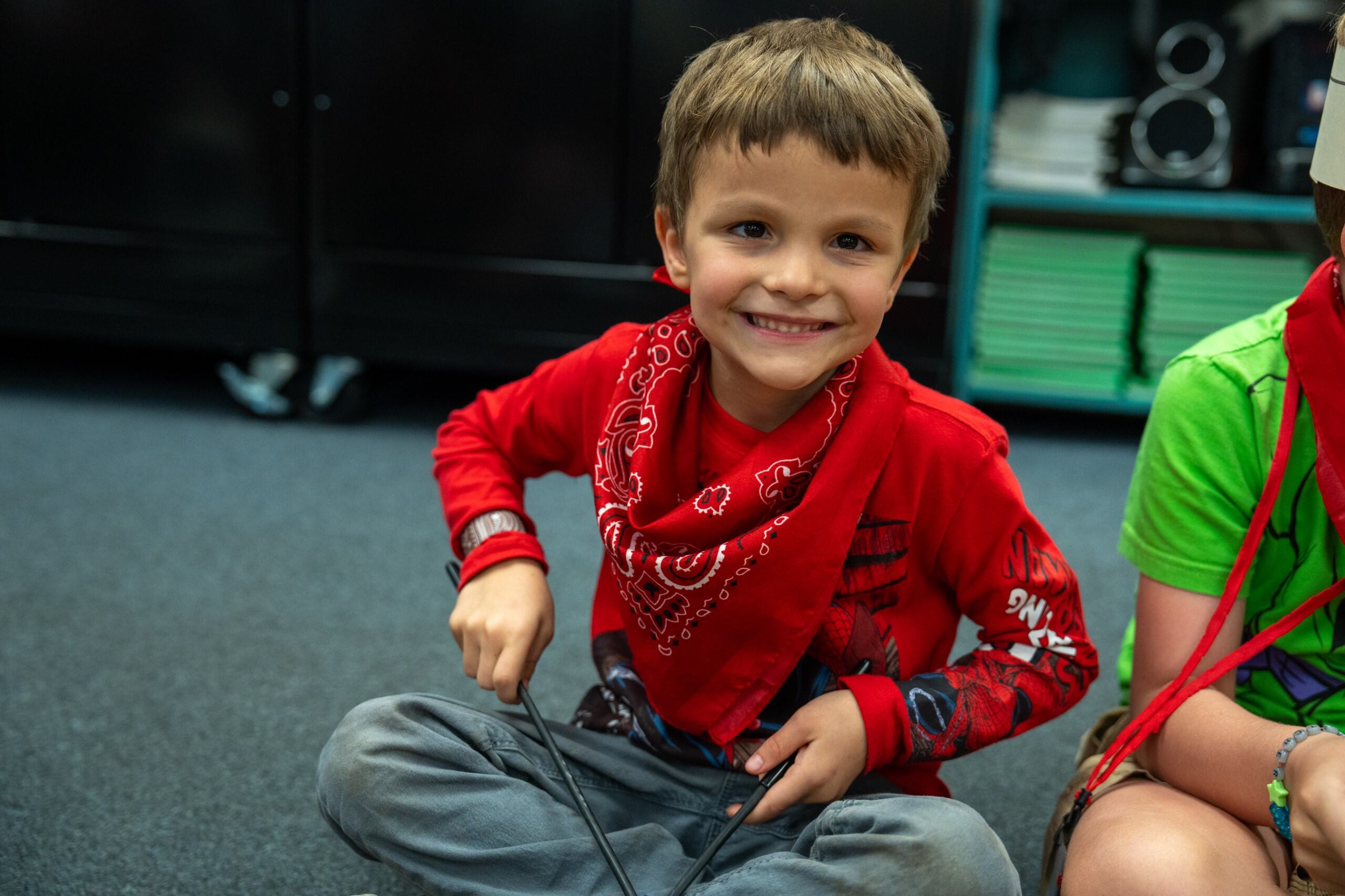 Student smiling at the camera