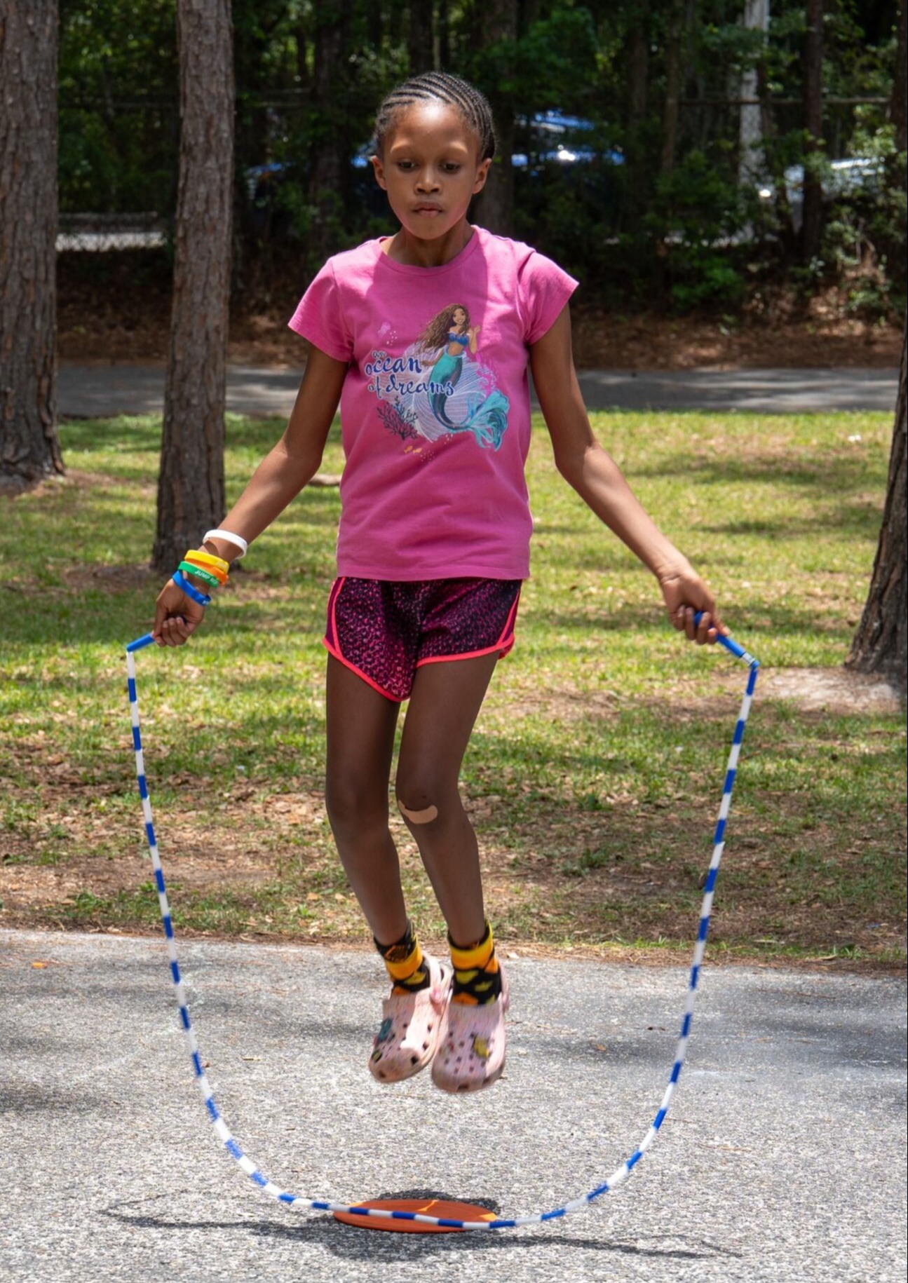Student jump roping