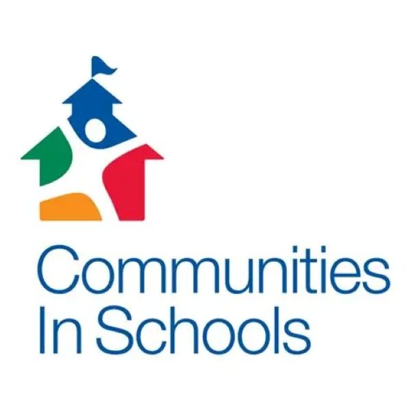 Logo features a building with a flag and a child figure. Text reads "Communities In Schools".