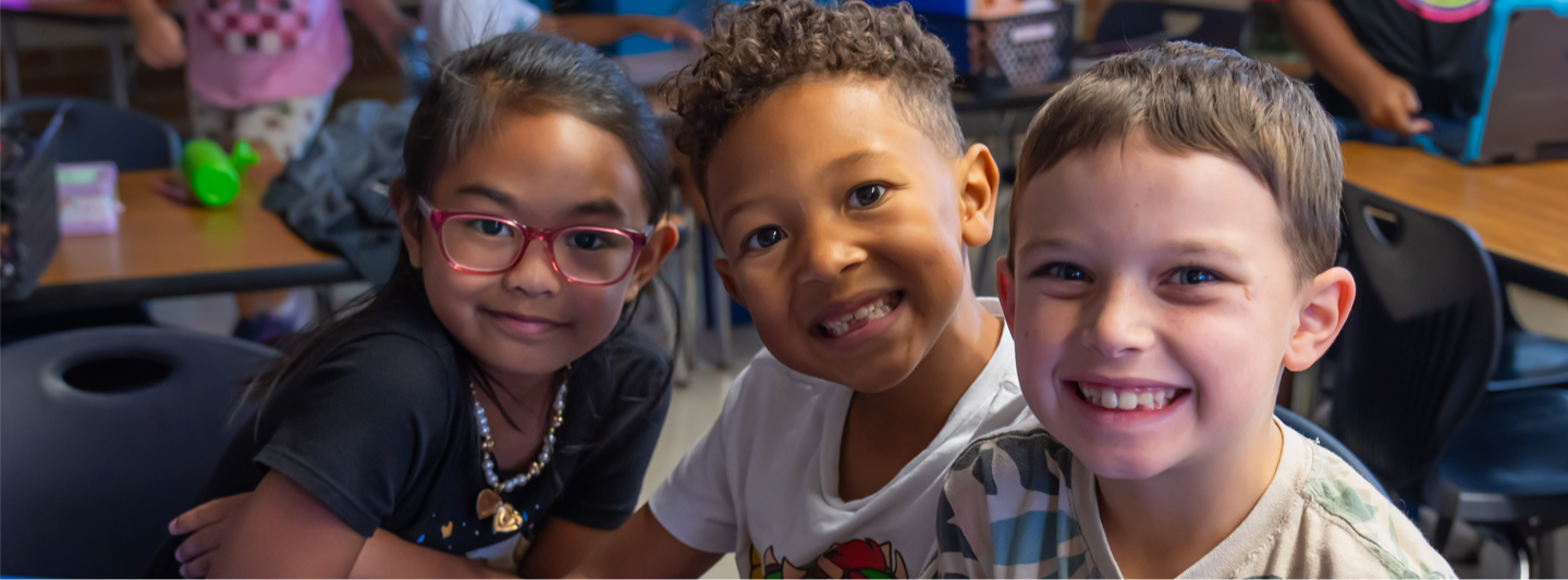 3 students posing for picture