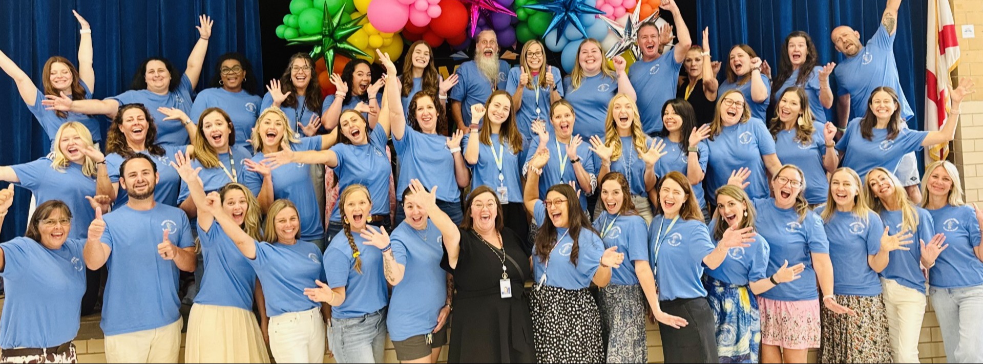 A group of very excited teachers!