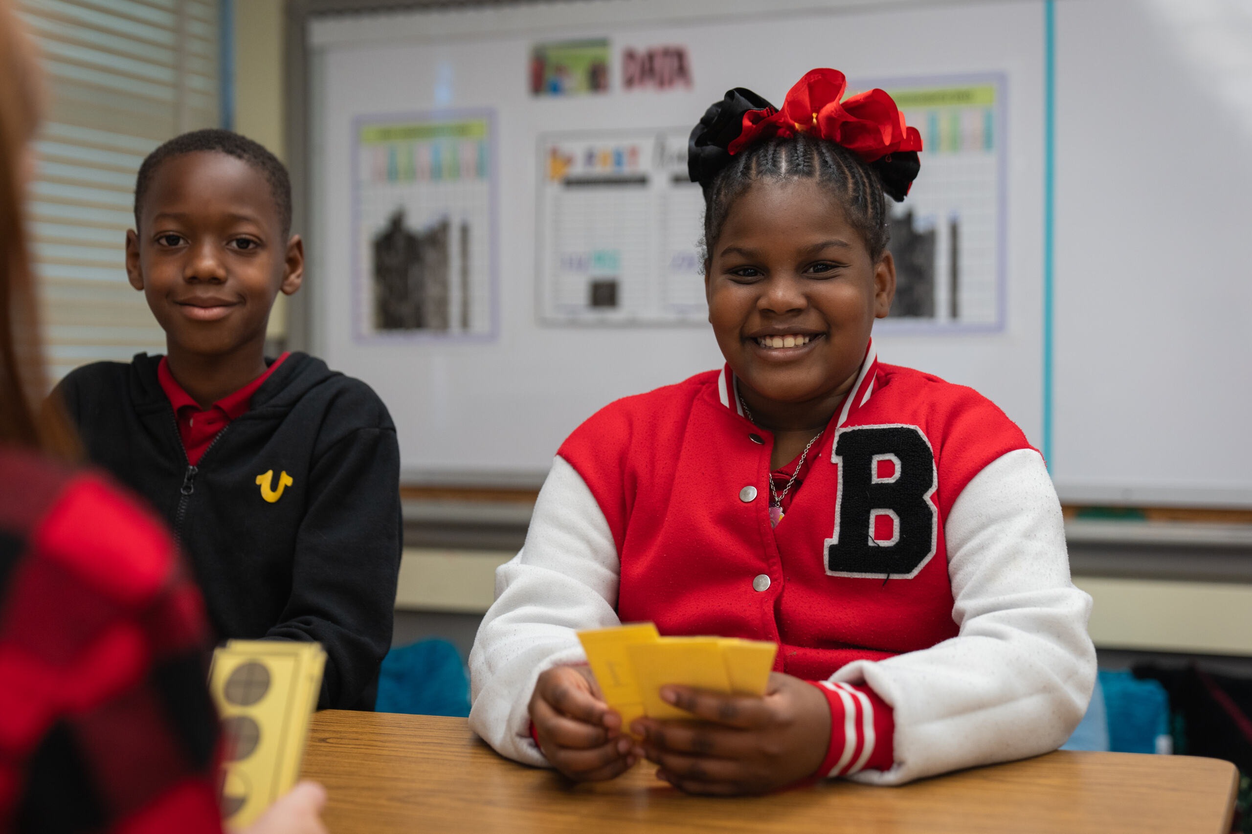 Student smiling at the camera