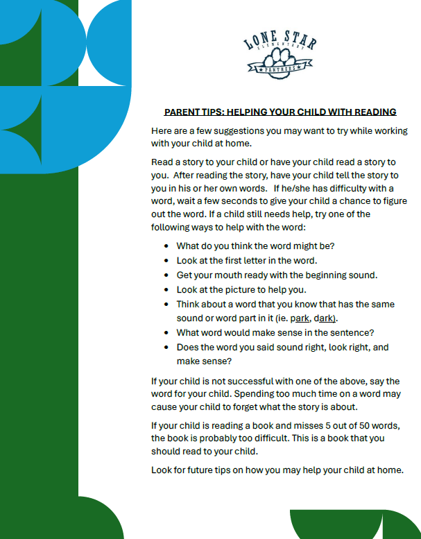 Parent Tips for Read